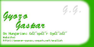 gyozo gaspar business card